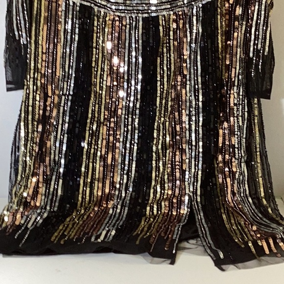 Plus Size Sequined Cutout-Back Dress.           A - Picture 5 of 9